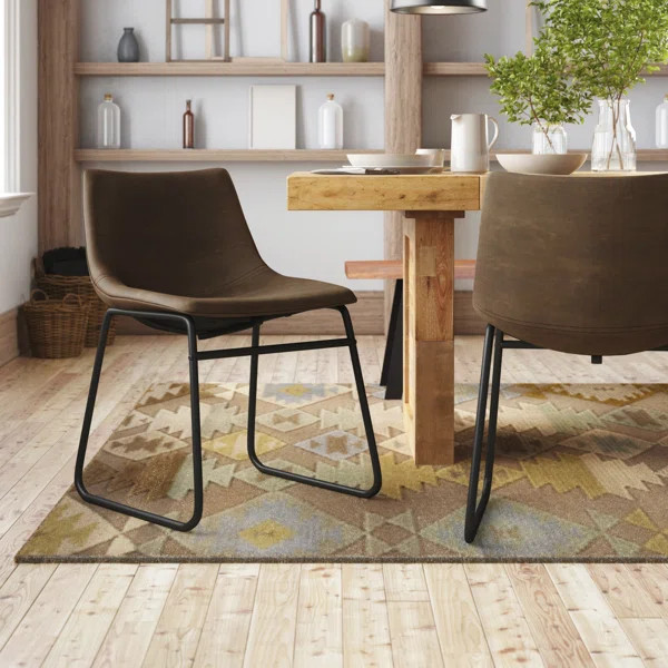 Tyrone Faux Leather Upholstered Side Chair (Set of 2) | Wayfair North America