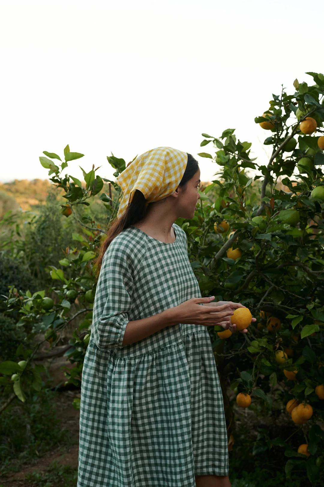 Beth Green Gingham Dress - Gingham Linen Dress - Summer Linen Dress - Etsy | Etsy (US)