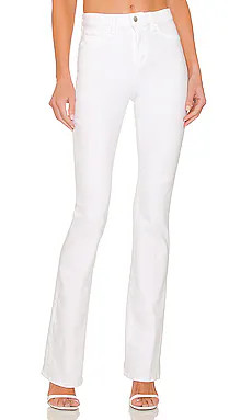 L'AGENCE Selma High Rise Sleek Baby Boot in Blanc from Revolve.com | Revolve Clothing (Global)