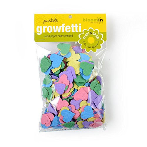Bloomin Seed Paper Growfetti - Heart Shapes (Pastel) | Amazon (US)