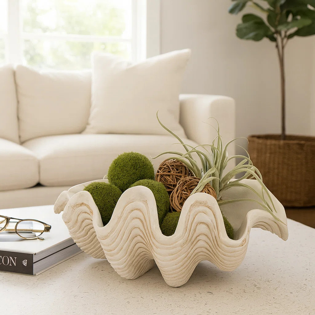 Bequette Handmade Resin Clamshell Decorative Bowl | Wayfair North America