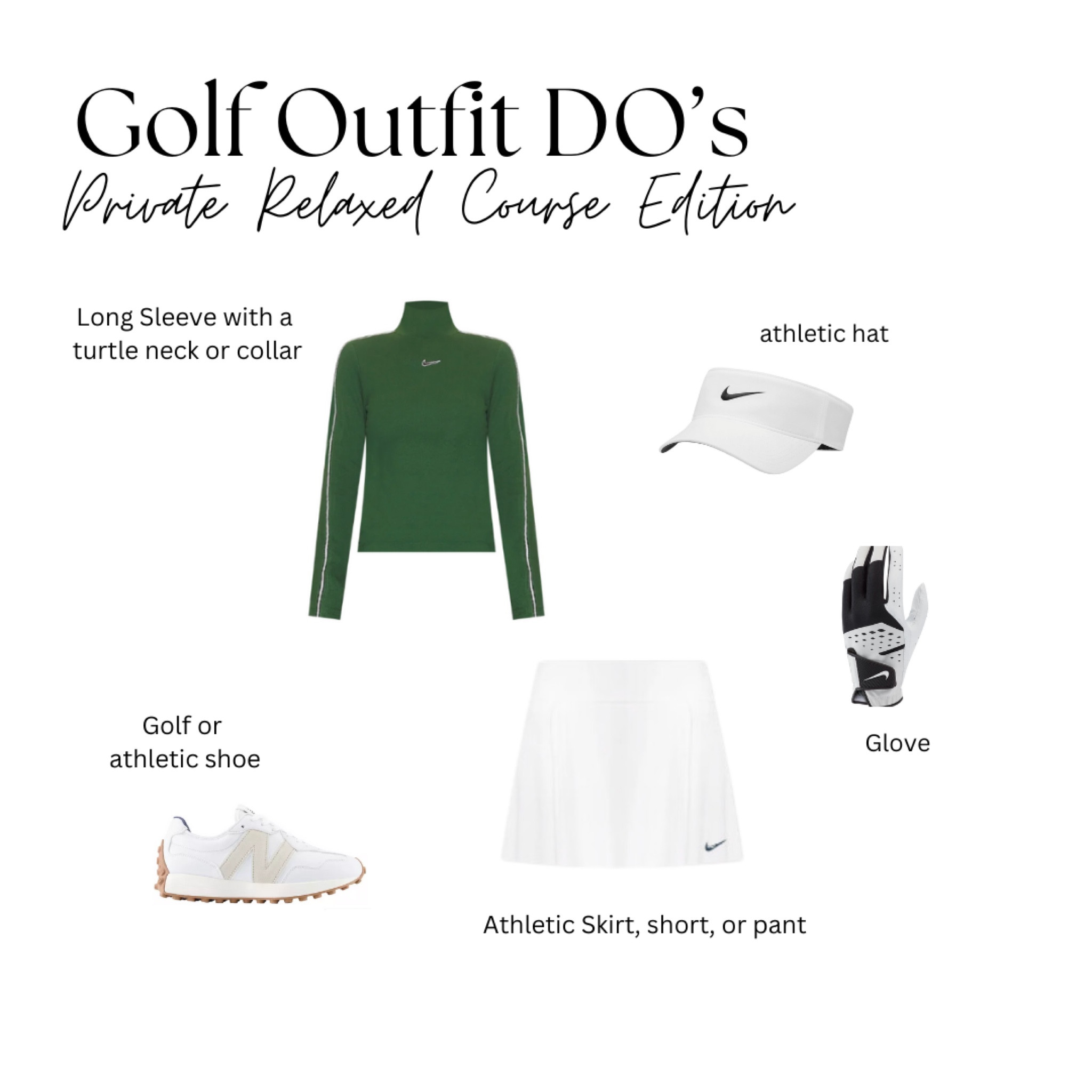 Some recommendations for those who might be golf curious or new to golf, attending a relaxed private course !! 

#LTKstyletip #LTKActive