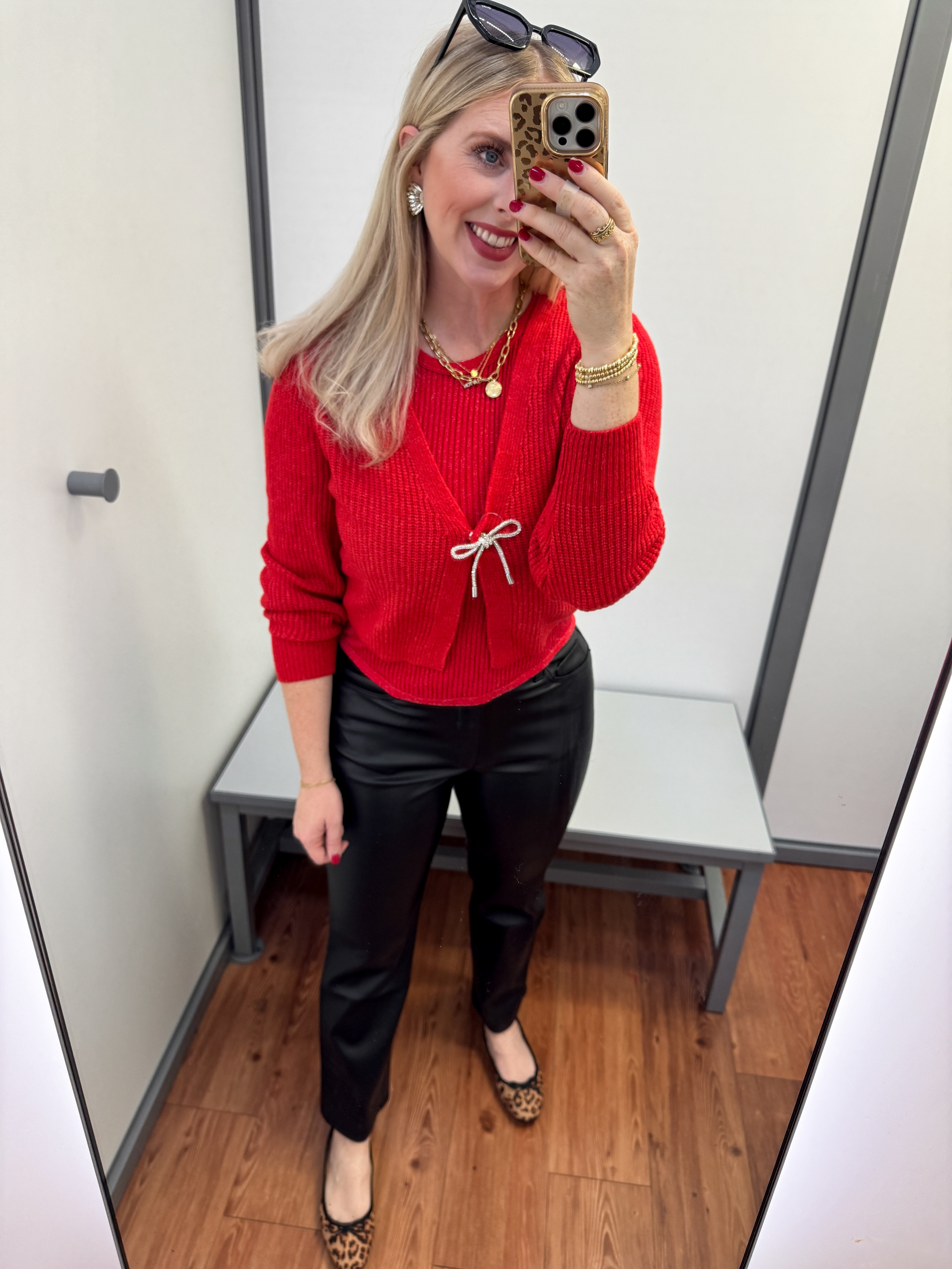 Walmart try on, Walmart outfit, red bow cardigan 

#LTKFindsUnder50 #LTKHoliday #LTKStyleTip