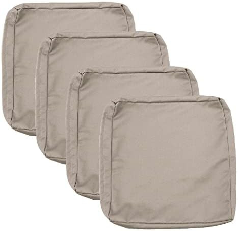 Sqodok Patio Cushion Cover 24x24x4, Large Outdoor Chair Seat Covers 4 Pack Waterproof, Water Repe... | Amazon (US)