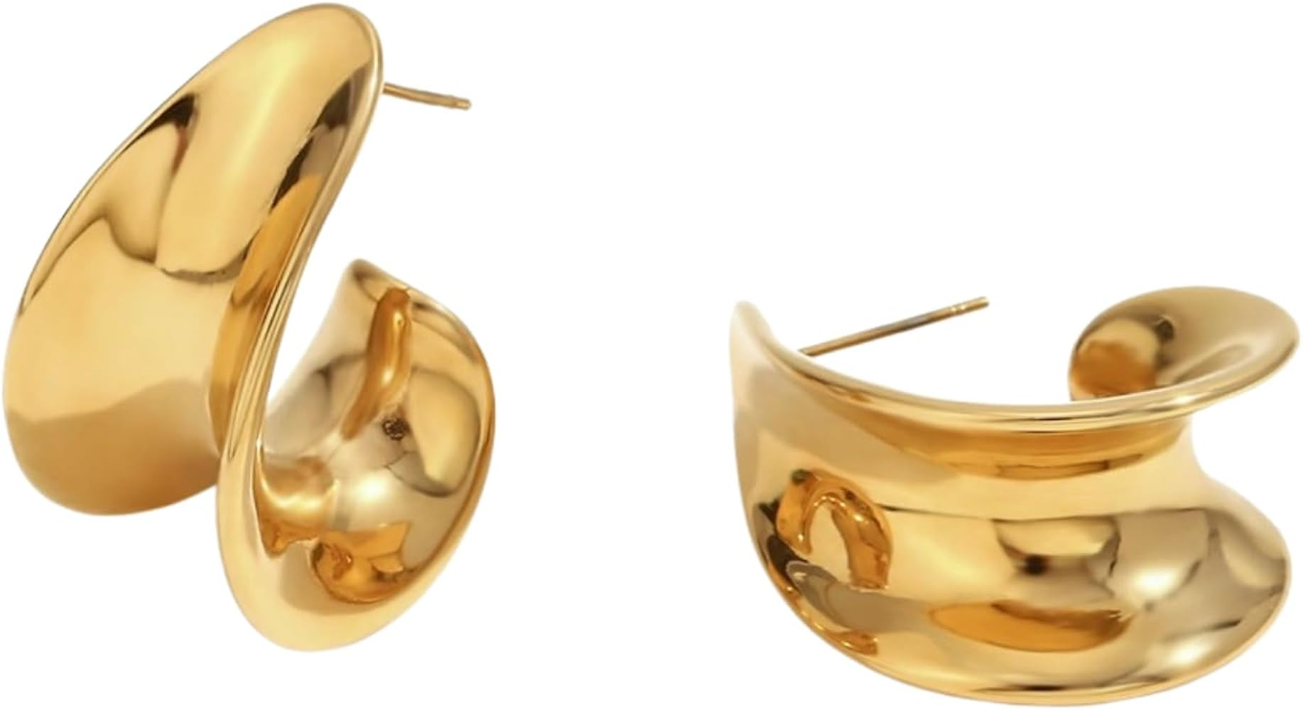 Gold Drop Statement Earrings for Women – Elegant Dangle Earrings, Lightweight Fashion Jewelry f... | Amazon (US)