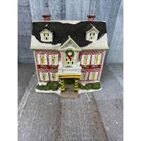 Colonial Brick Christmas Village House Red Yellow | Etsy (US)