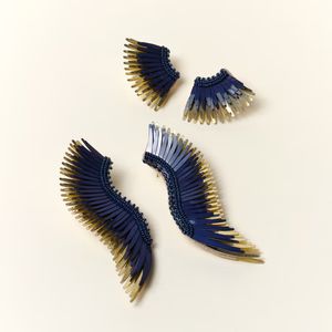 Madeline Earrings Navy Gold | Mignonne Gavigan