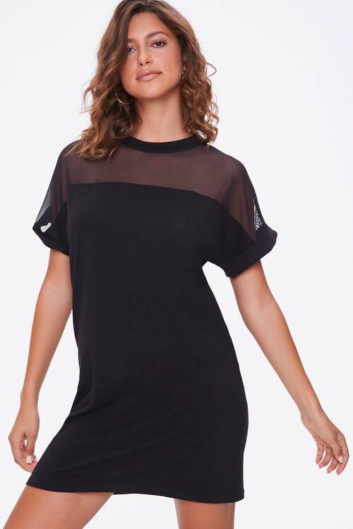 Mesh Yoke T-Shirt Dress | Forever 21 | Forever 21 (US)