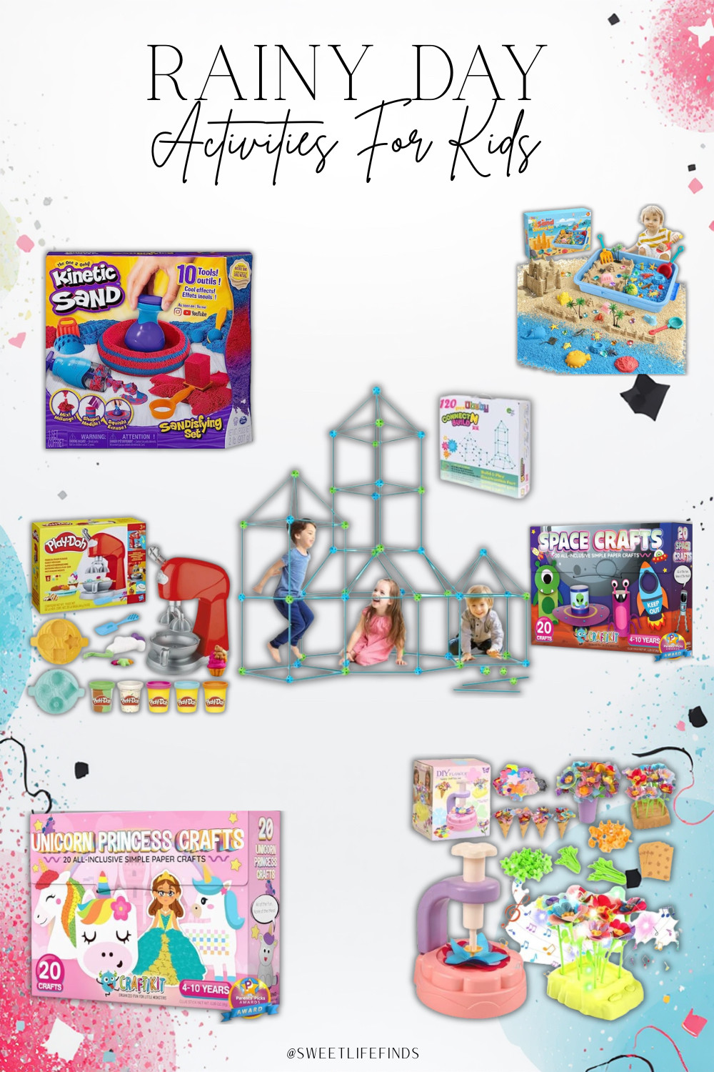 Rainy day activities for kids that help burn energy and keep boredom from taking over. These Amazon finds are so good for indoor play, screen-free fun, and having a few easy options ready when everyone is stuck inside. Such a fun mix for toddlers and bigger kids too. #RainyDayActivities #KidsActivities #AmazonFinds #SweetLifeByKourtney 

 #LTKmomlife #LTKKids