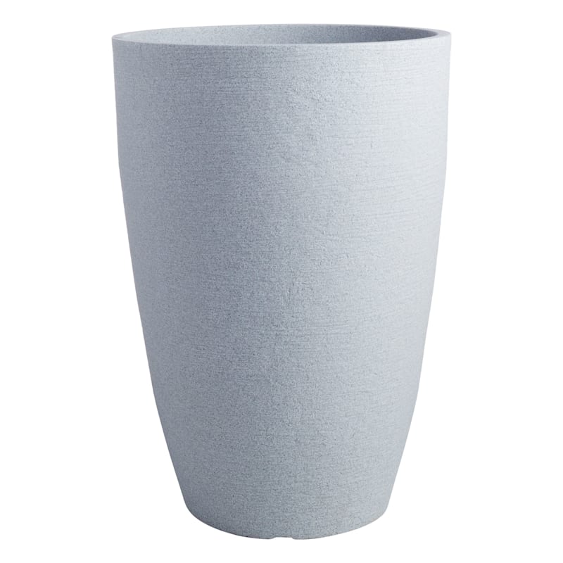 Modern Granite Grey Conic Pot, 21" | At Home