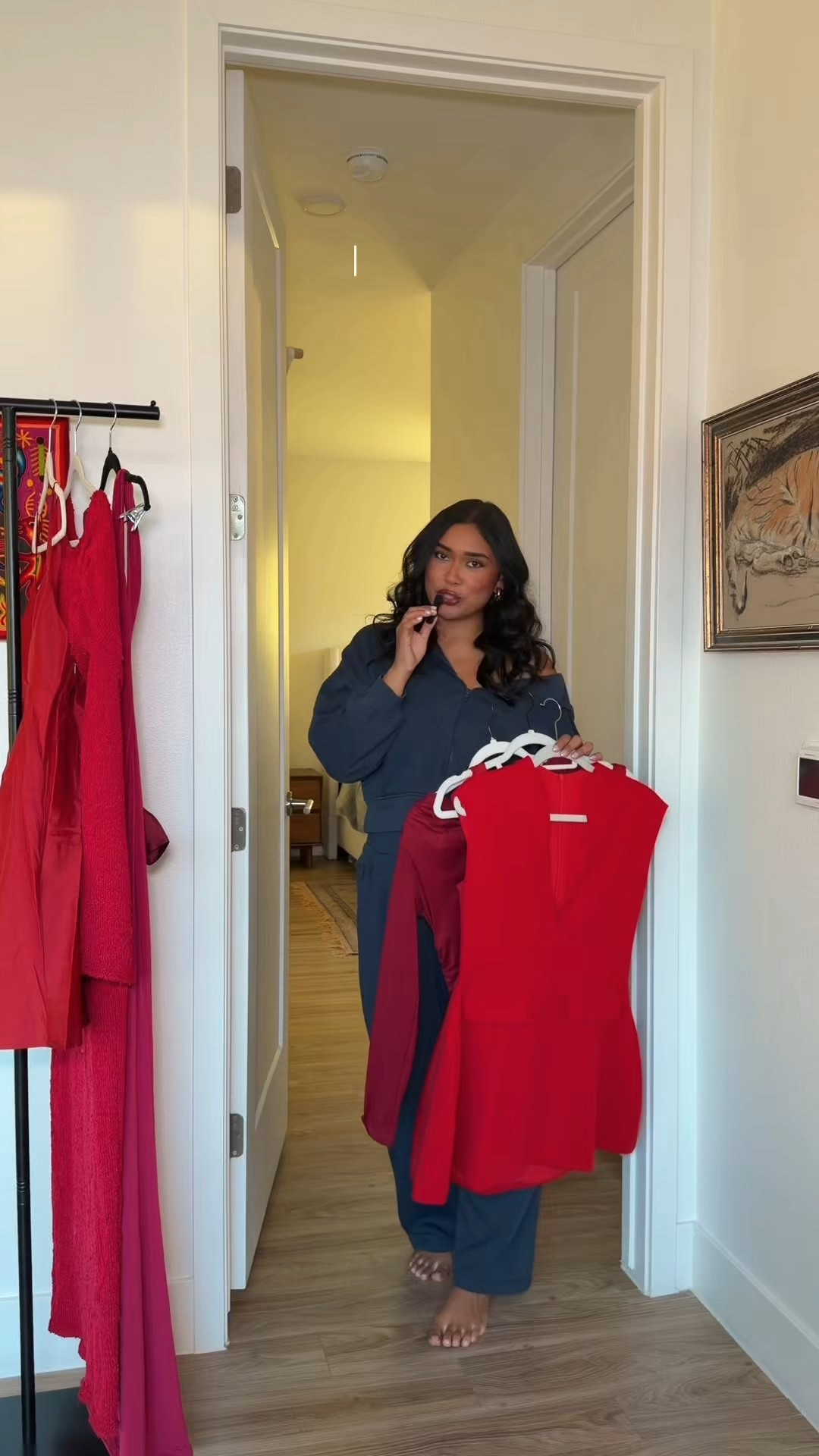 a red dress during the holidays 😌🫰 & these would get here in time (linked them in my LTK) which is ur fav?! 

*I’m wearing a M in all of them, they are AL super stretchy, I could be wearing a L all of these and they would almost have the exact same fit, if your in between sizes either will work! All come in a bunch of colors too*

#LTKFindsUnder50 #LTKMidsize #LTKHoliday