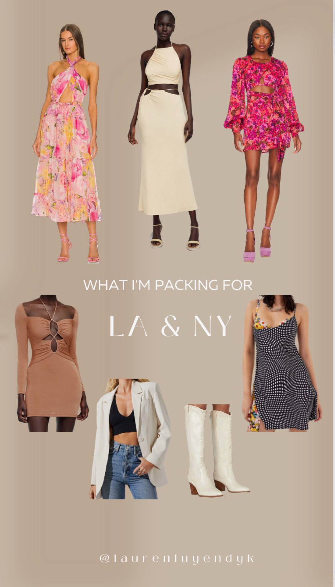 What I packed for LA & NY! Wearing a size XS in most, from Revolve, For Love & Lemons & Billini 🫶🏼

#LTKFind #LTKstyletip #LTKtravel