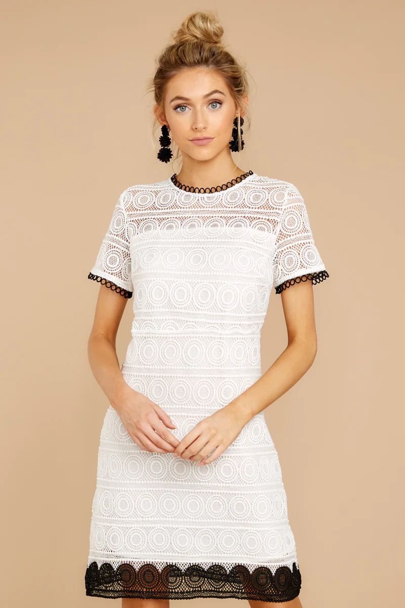 Keep Your Class White Lace Dress | Red Dress 