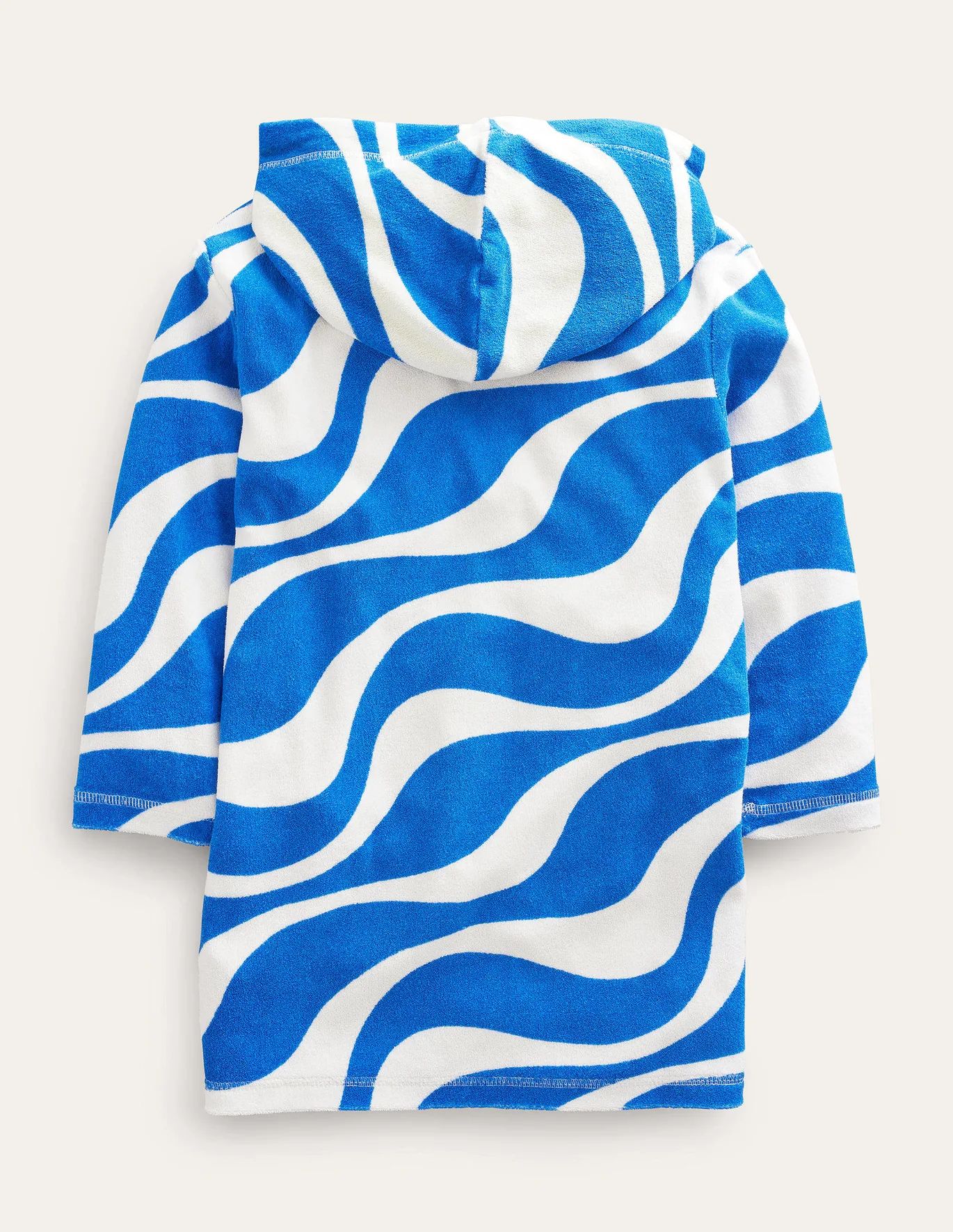 Pattern Towelling Beach Dress - Cabana Blue Waves | Boden (US)