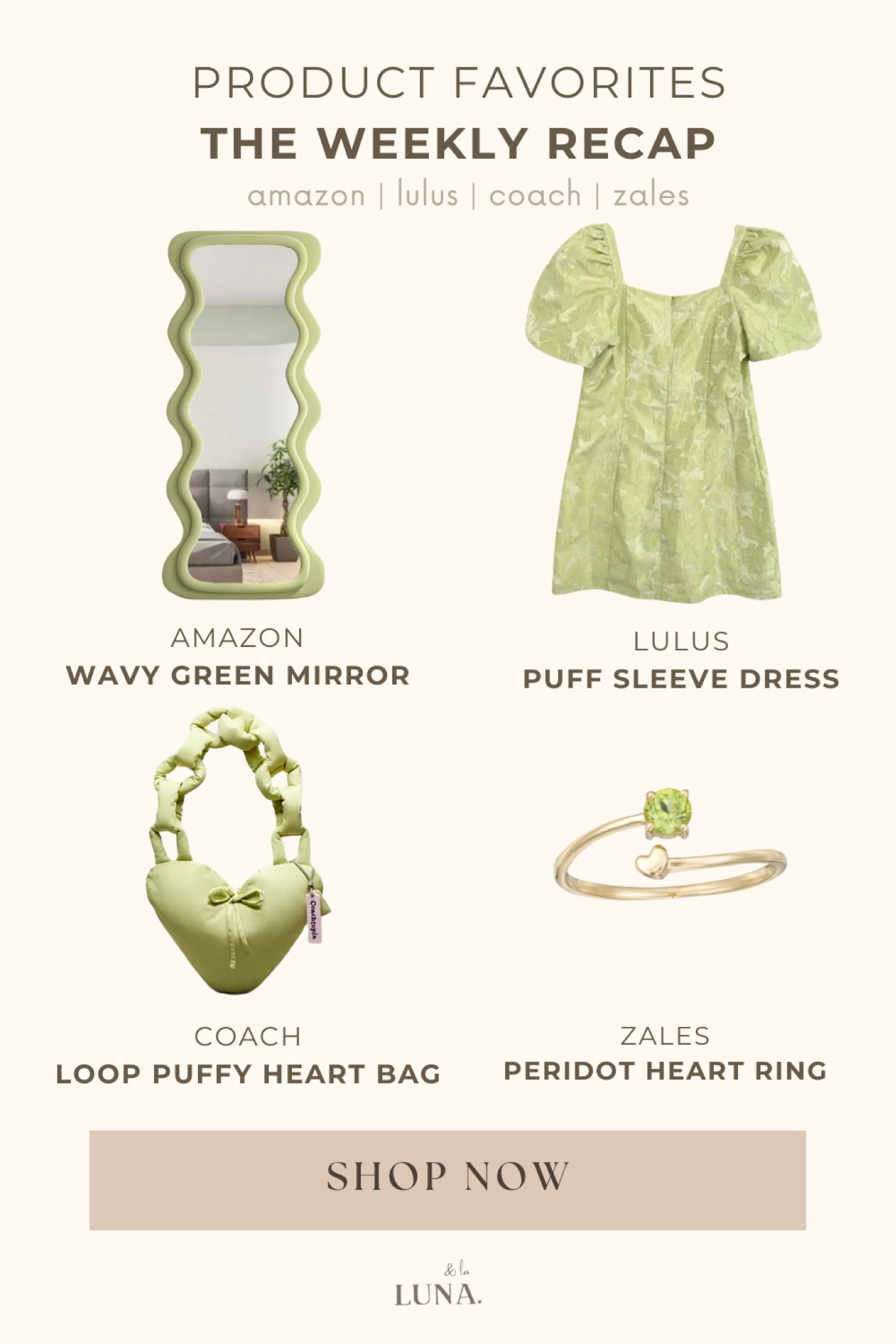 This weeks round-up consists of the prettiest pastel green home, bag, jewelry, and style finds. From the cutest Coach bag to your newest home decor accessory on Amazon, this is the ultimate girly set for those who loves mint green colors.

#LTKhome #LTKparties #LTKSeasonal