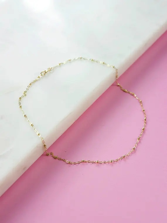 Delicate Gold Filled Necklace, Delicate Chain Necklace, Short Necklace, Simple Necklace, Gold Fill N | Etsy (US)