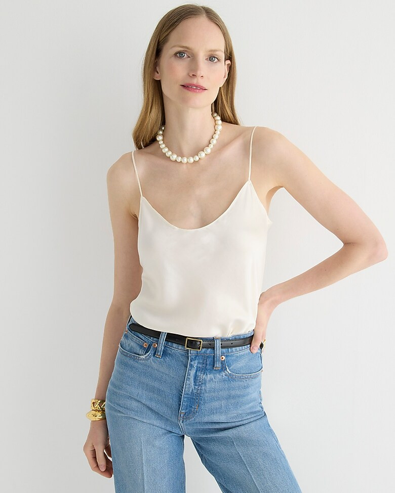 Washable silk charmeuse camisole top | J. Crew US