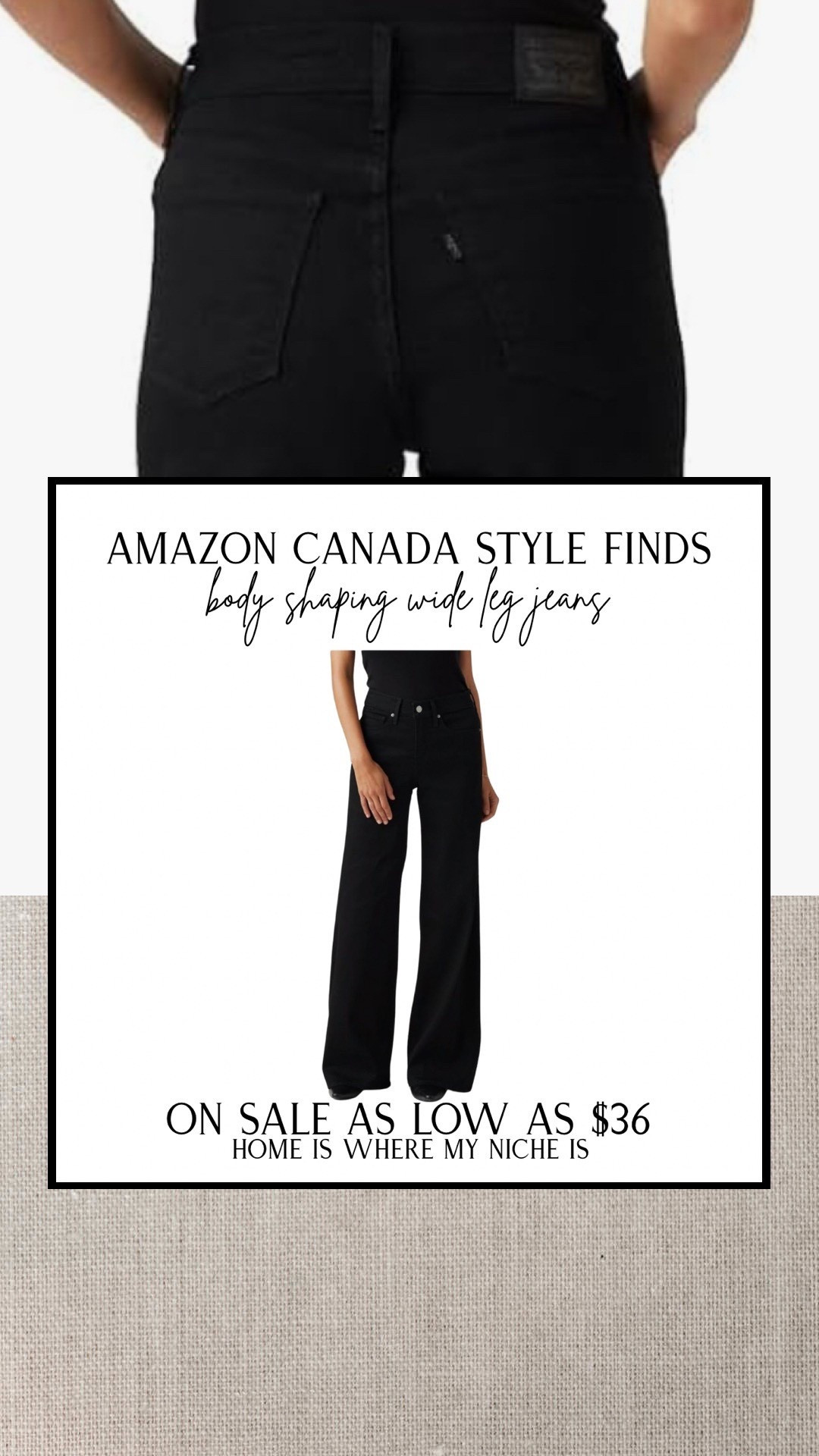 S T Y L E / body shaping wide leg Levi’s jeans

Amazon Canada 

#LTKjeans #LTKcanada #LTKsale