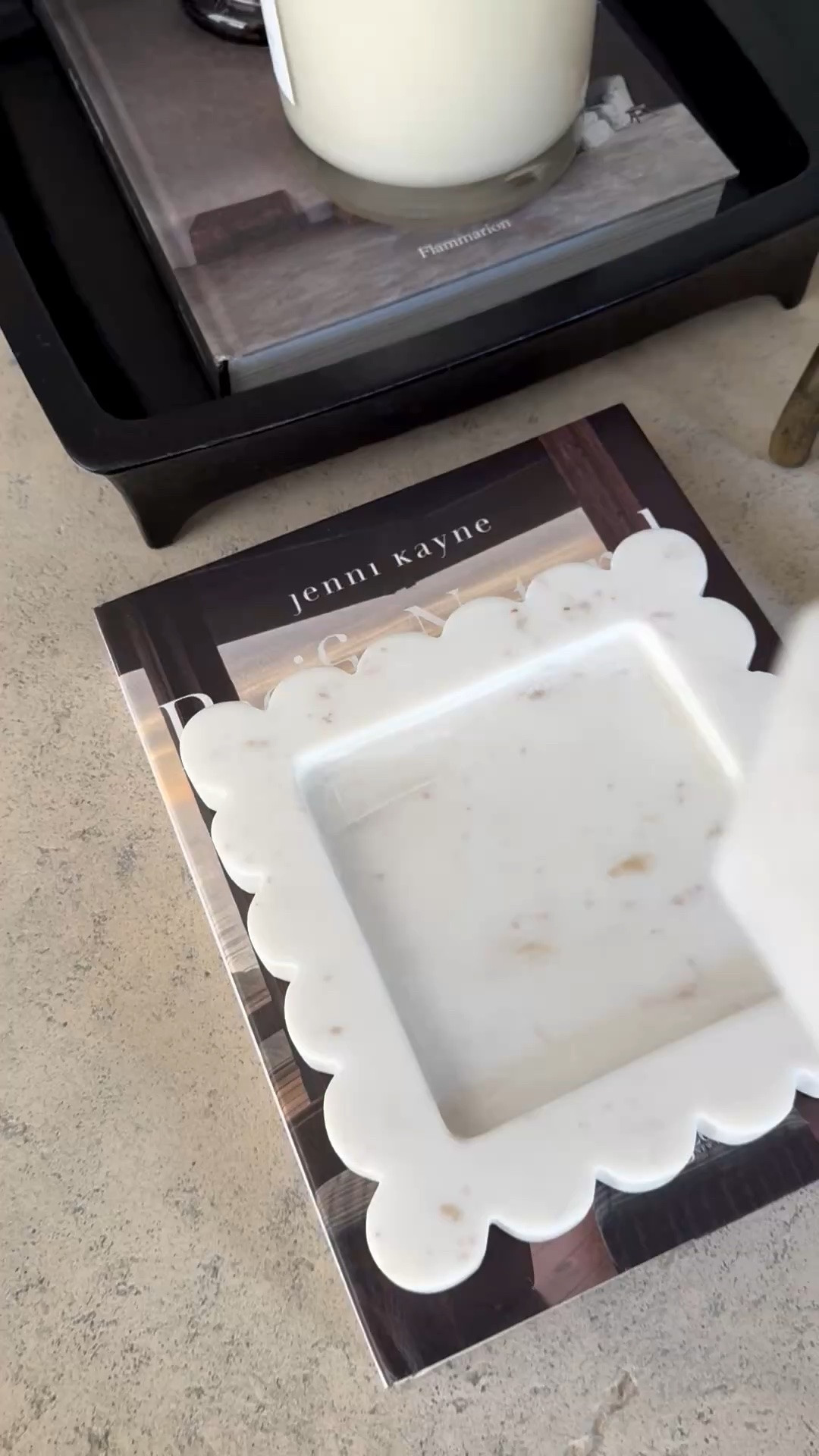 The perfect fit! I found this scalloped tray and my favorite coasters happen to fit perfectly in it🫶🏼

#LTKHome