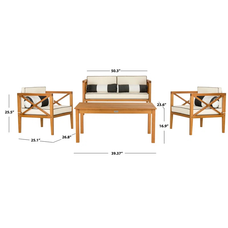 Mondovi 4 - Person Outdoor Seating Group with Cushions | Wayfair North America