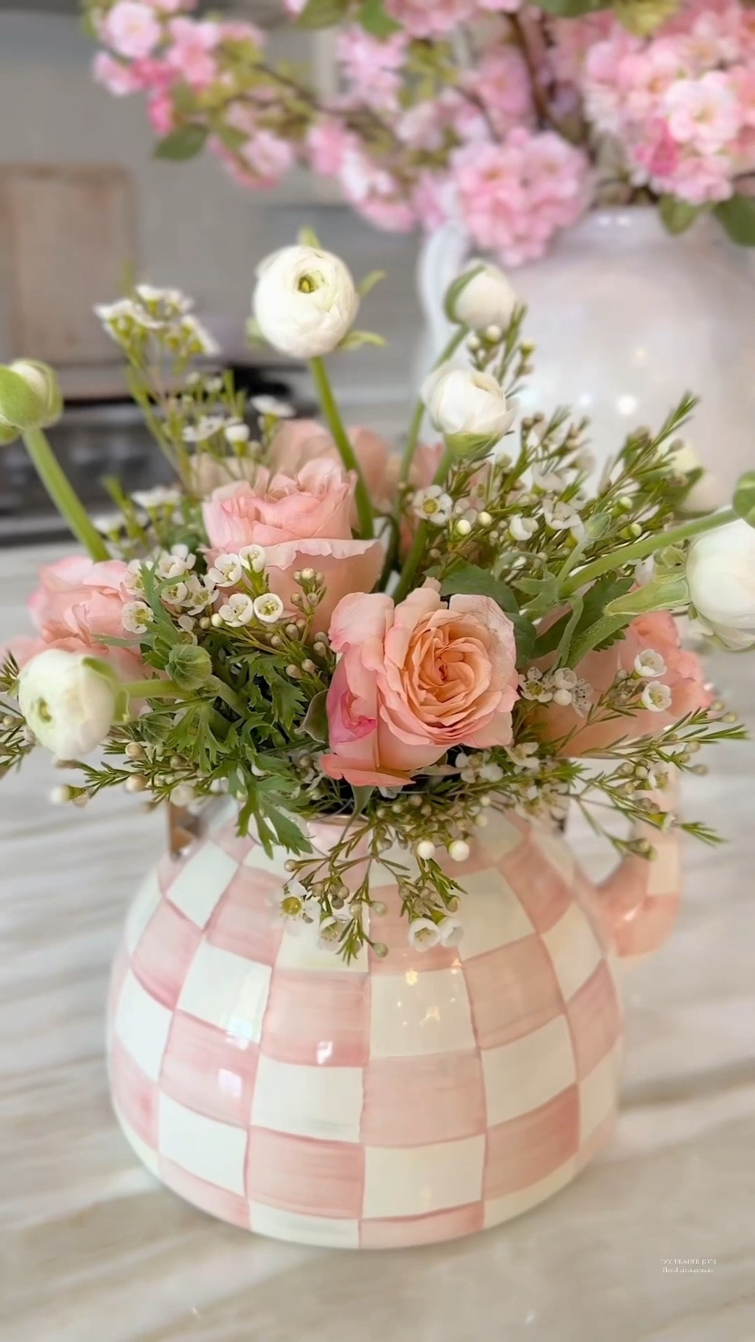 DIY floral arrangement using my favorite floral cage from @Amazon, florals from @Trader Joe's, and Tea Kettle from @MacKenzie-Childs #floralarrangements #flowerarrangement #diycenterpieces #springflorals 

#LTKWatchNow #LTKParties #LTKHome