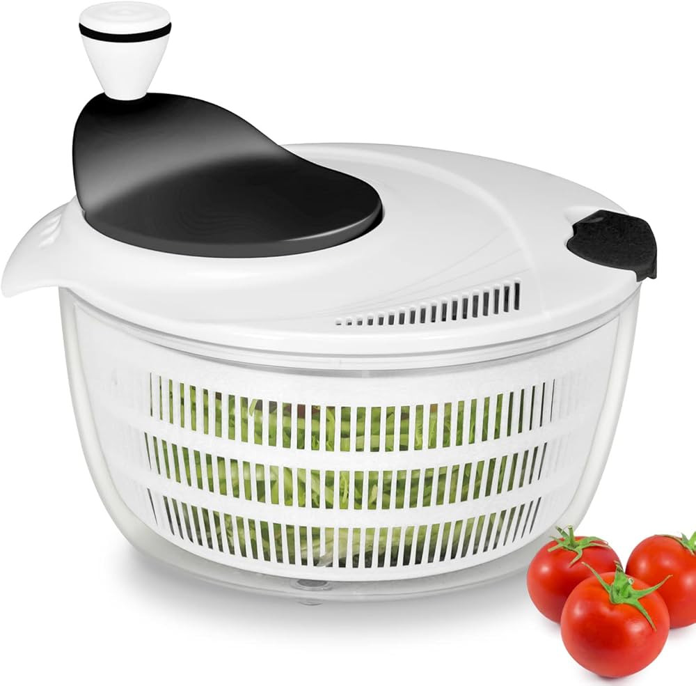 Ourokhome Salad Spinner Lettuce Dryer, Rotary Veggie Washer with Compact Bowl and Colander, Easy ... | Amazon (US)