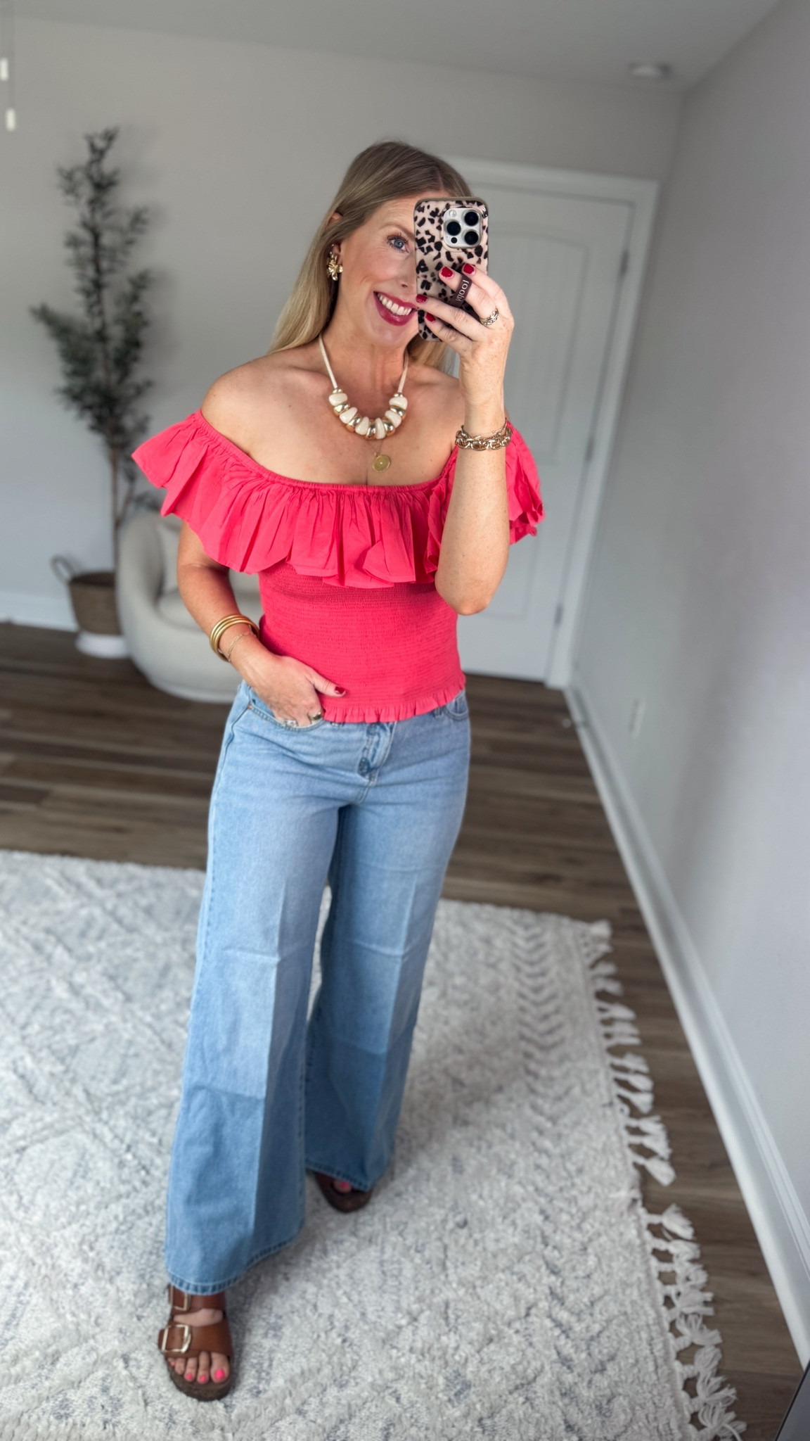 Walmart outfit, off the shoulder top, scoop jeans 

#LTKootd #LTKmomlife