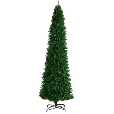 Nearly Natural 12-ft Slim Green Mountain Pine Artificial Christmas Tree with 3235 Bendable Branches | Target