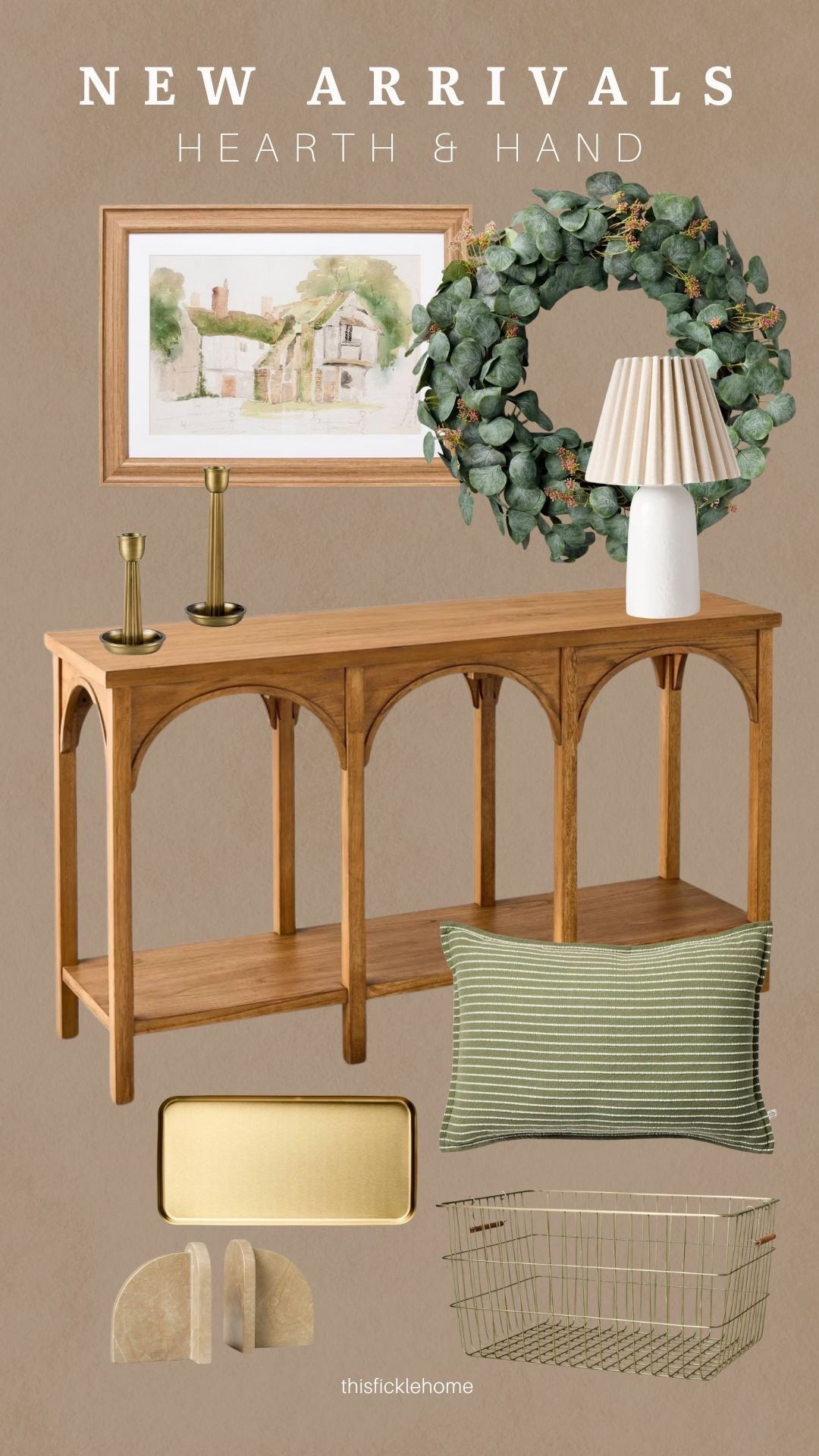 New home decor and furniture arrivals for spring from Hearth and Hand at Target!

Arched console table
Eucalyptus wreath
Brass candle holders
Brass wire storage basket 
Marble bookends


#LTKHome #LTKSeasonal