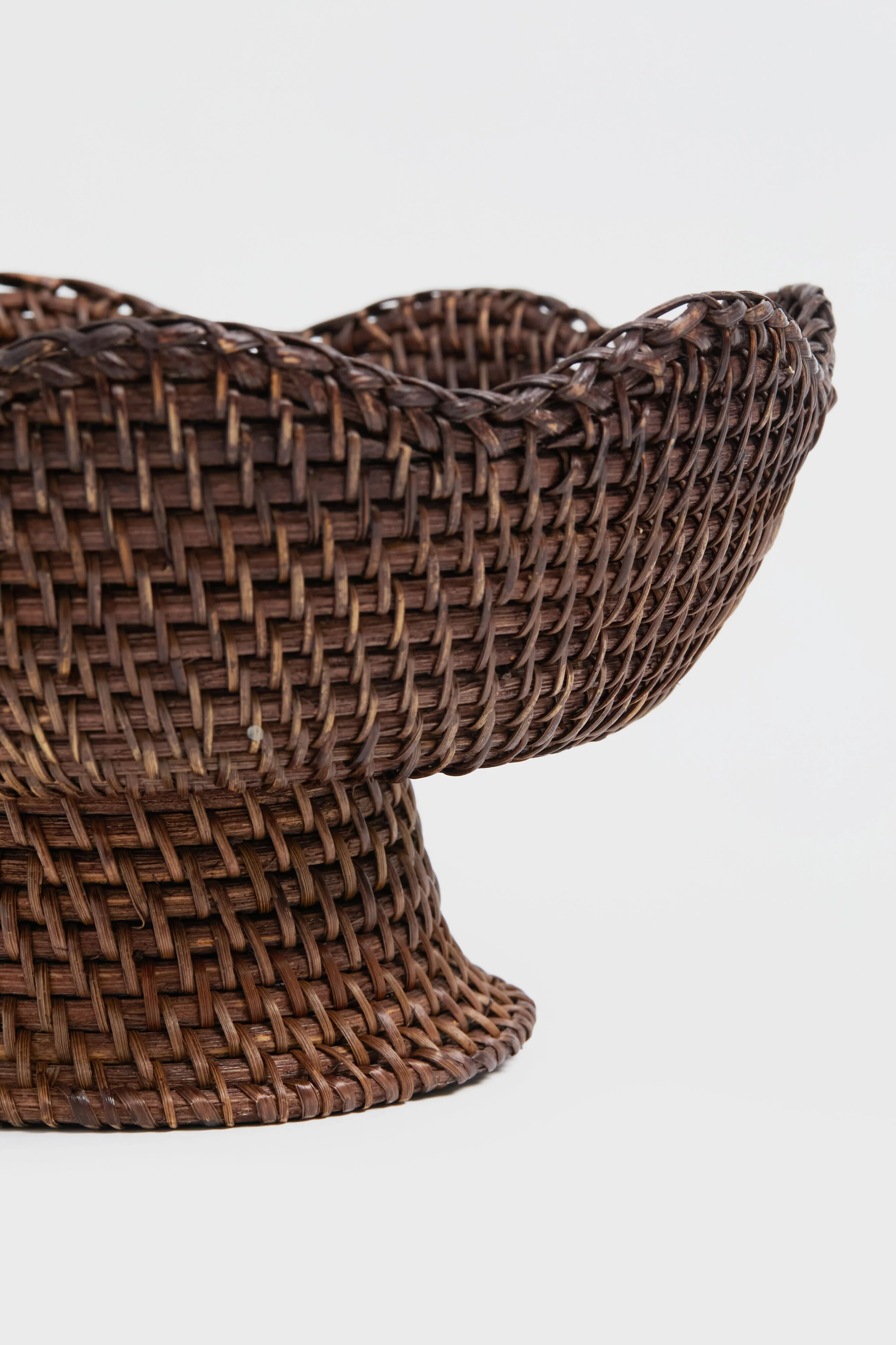 Dark Brown Rattan Footed Bowl | Tuckernuck (US)