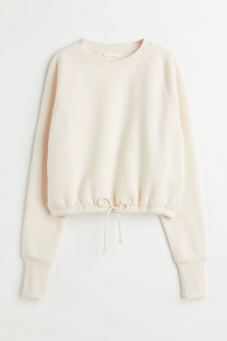 H & M - Drawstring Sweatshirt - Beige | H&M (US + CA)