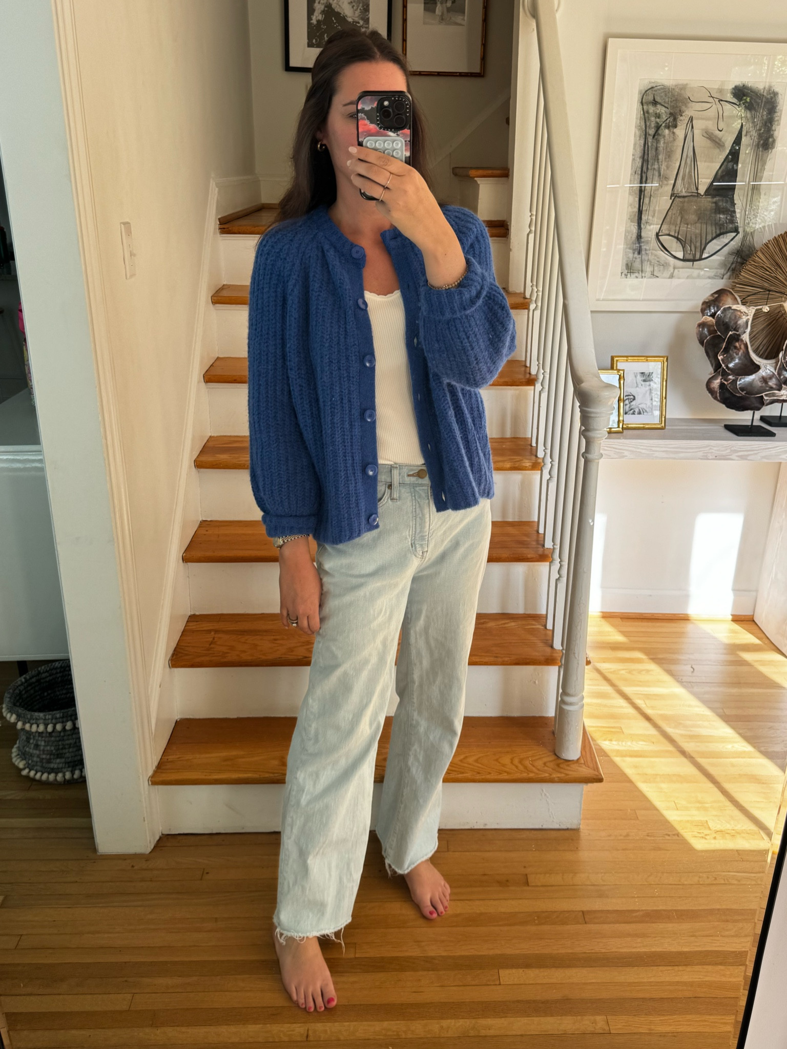 Easy Sunday Dinner Look 

29 in denim 
Med in sweater 
M in tank 