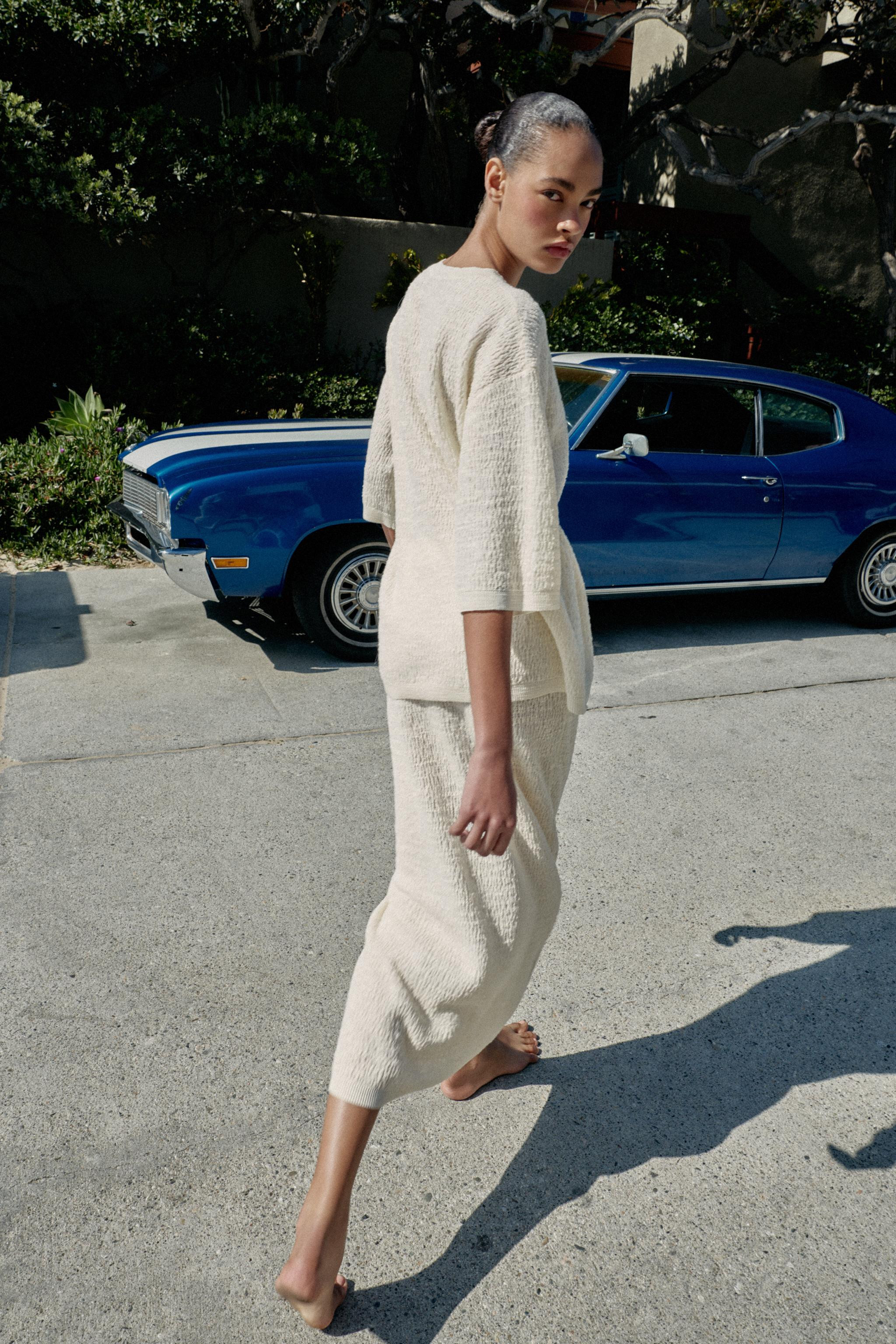 OVERSIZED TEXTURED KNIT TOP | Zara US