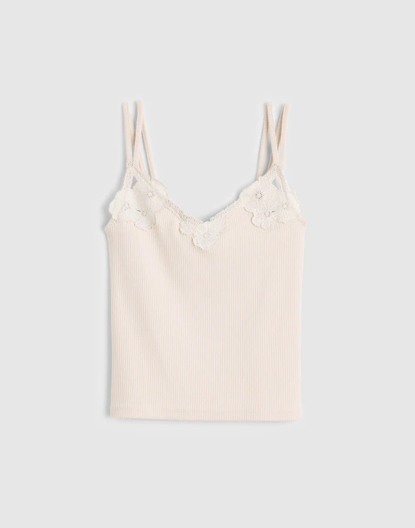Floral-Lace V-Neck Tank | Madewell