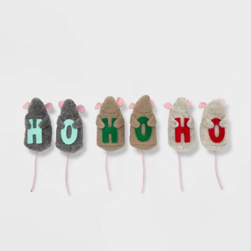 Holiday Ho-Ho-Ho Mice Cat Toy - 6pk - Wondershop™ | Target