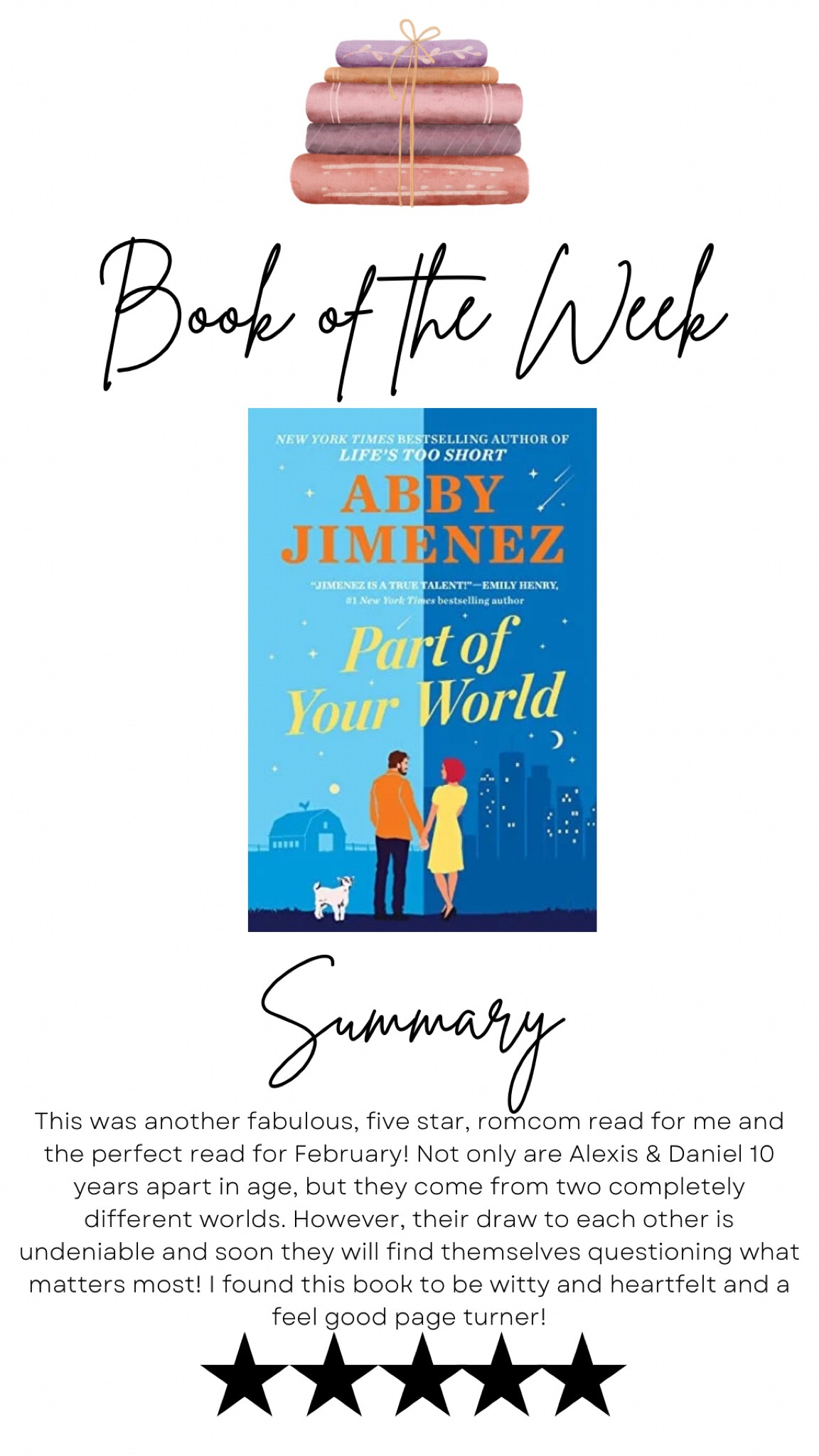 Book review: part of your world by Abby Jimenez. 

#LTKFind #LTKunder50