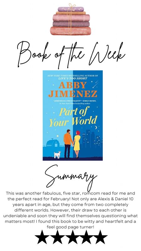 Book review: part of your world by Abby Jimenez. 

#LTKFind #LTKunder50