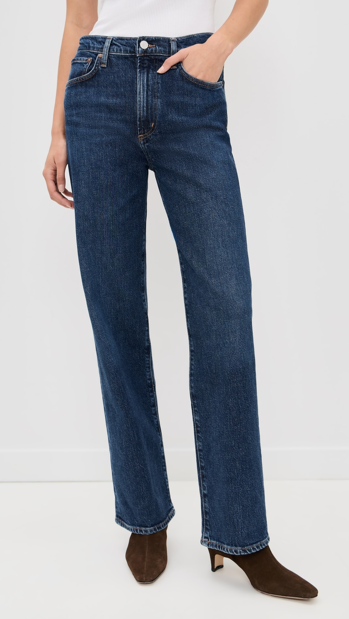 Harper Jeans Mid Rise Relaxed Straight Jeans | Shopbop
