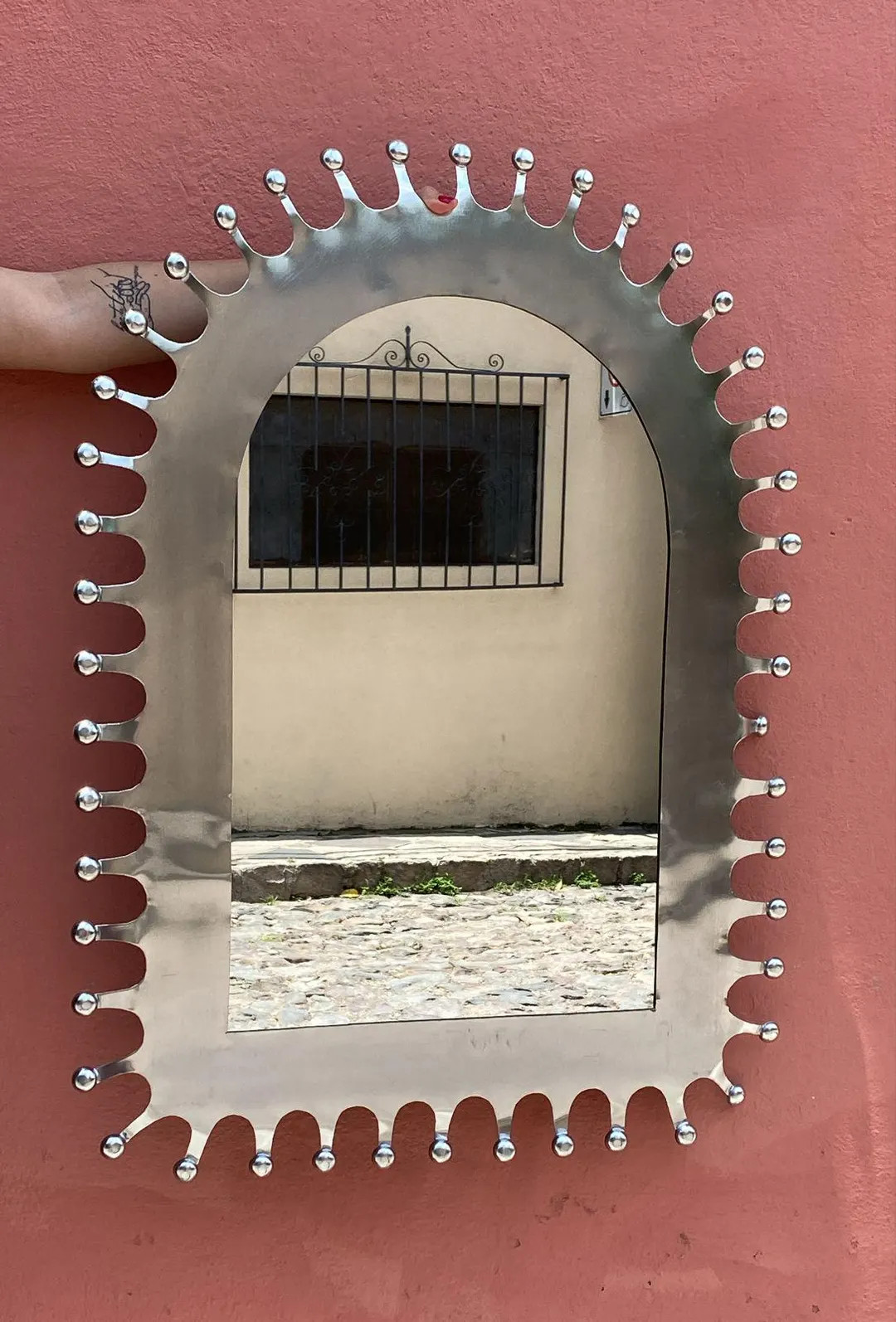 PUNCHED TIN MIRROR Hacienda Style Mirror, Folk Art, Handmade in Mexico - Etsy | Etsy (US)