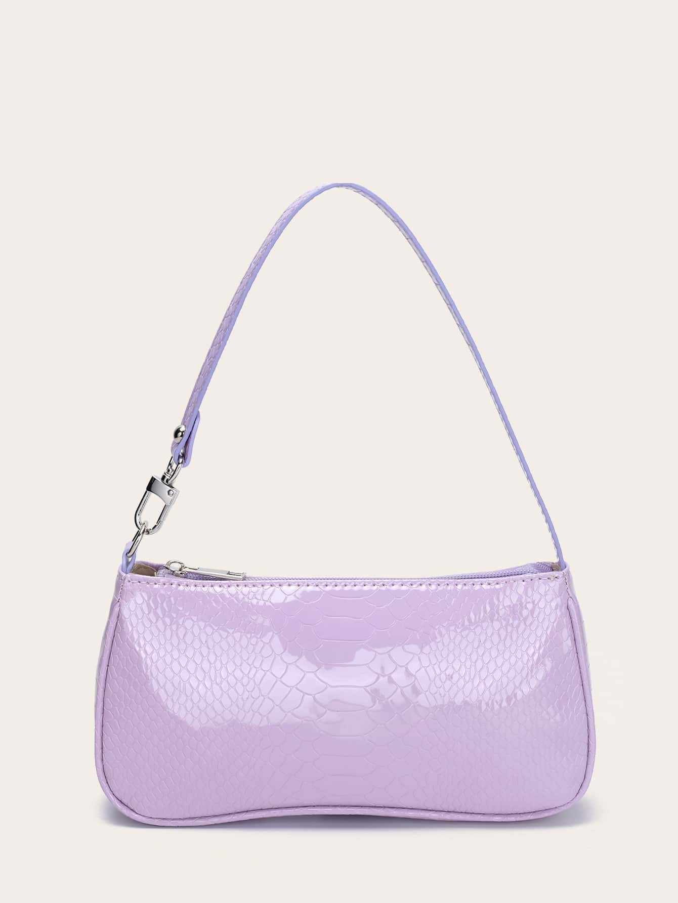 Snakeskin Baguette Bag | SHEIN