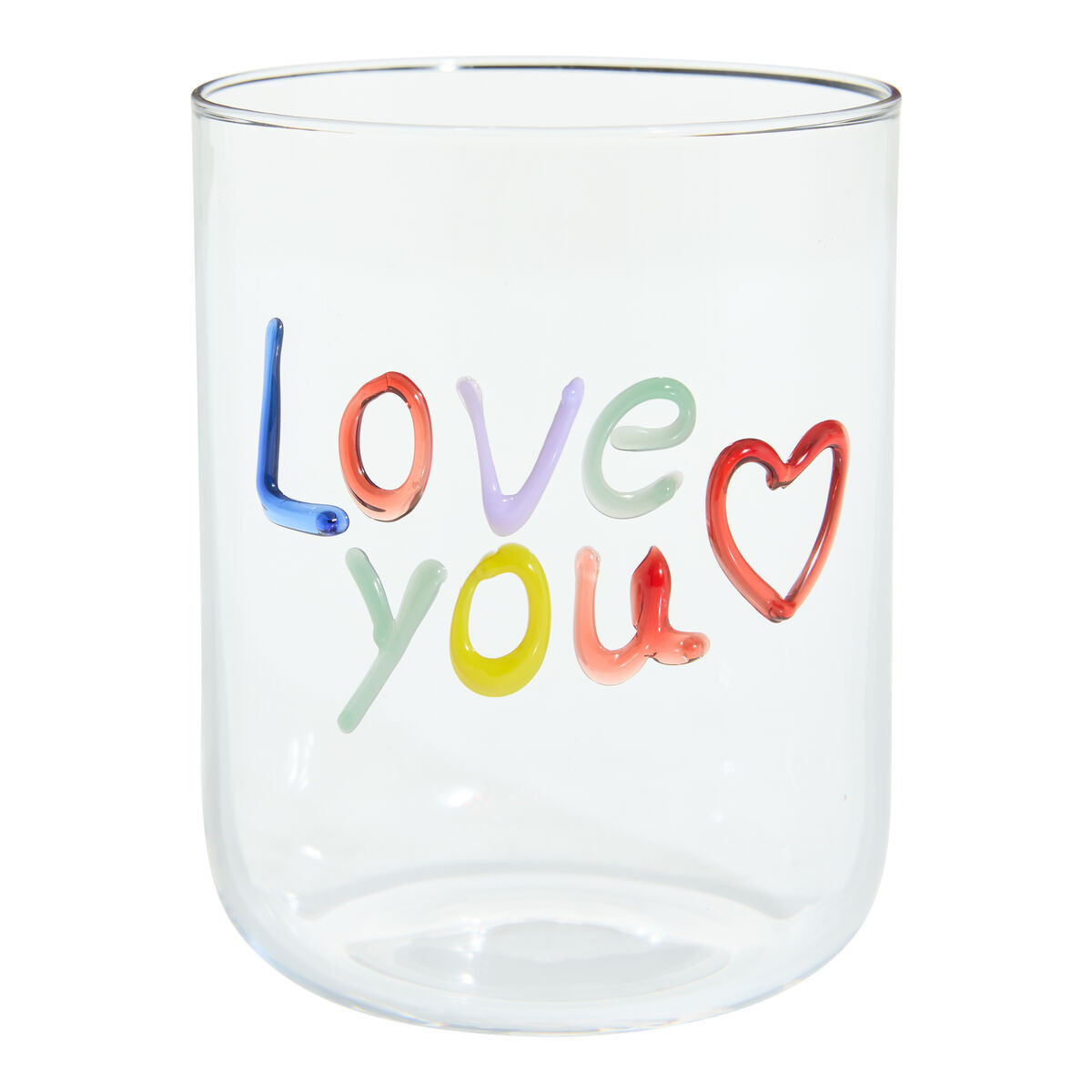 Script Love You Double Old Fashioned Glass by World Market | World Market