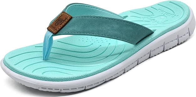 KuaiLu Womens Casual Flip Flops with Comfortable Arch Support Yoga Mat Summer Beach Walking Thong... | Amazon (US)