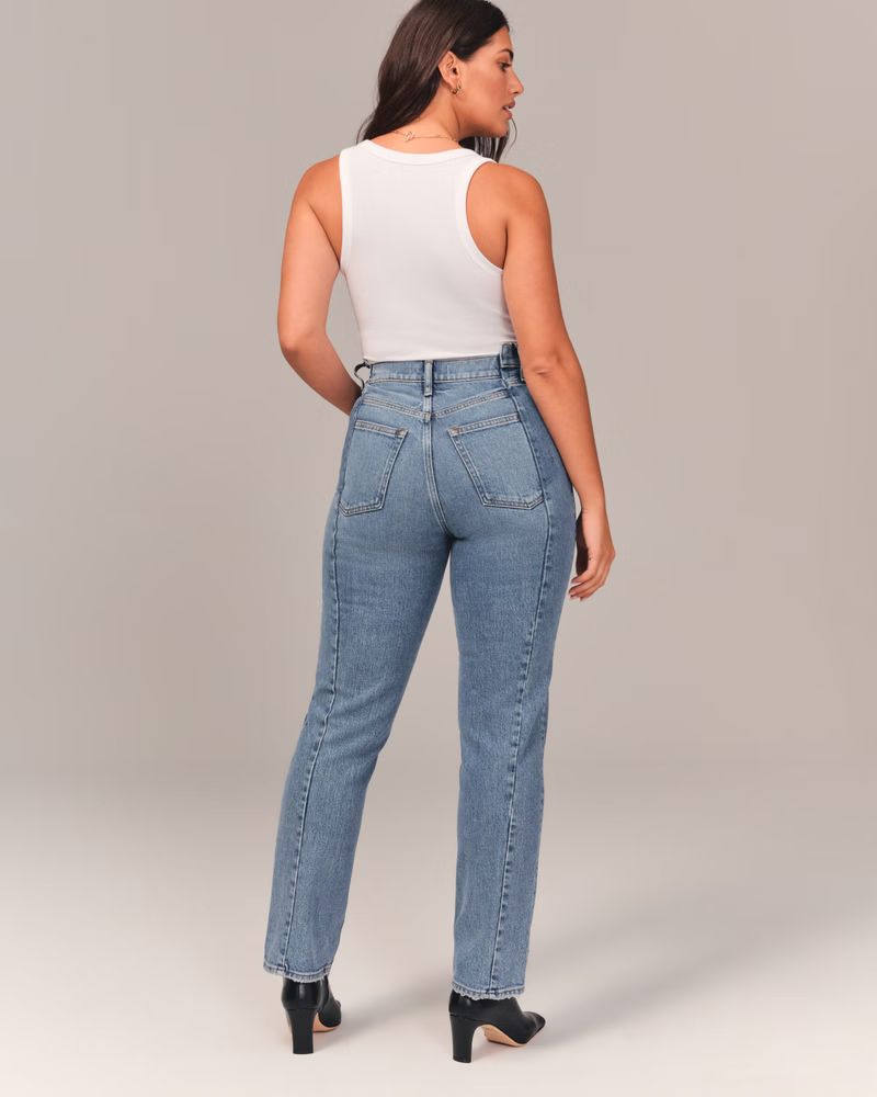 Curve Love Ultra High Rise 90s Straight Jean | Abercrombie & Fitch (US)