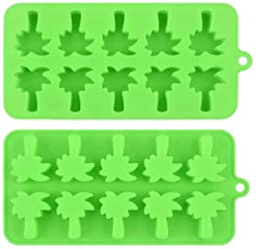 2pcs 10 Cavity Palm Tree Silicone Mold Cake Mould Chocolate Candy Cupcake Mould Jelly Baking Moul... | Amazon (US)