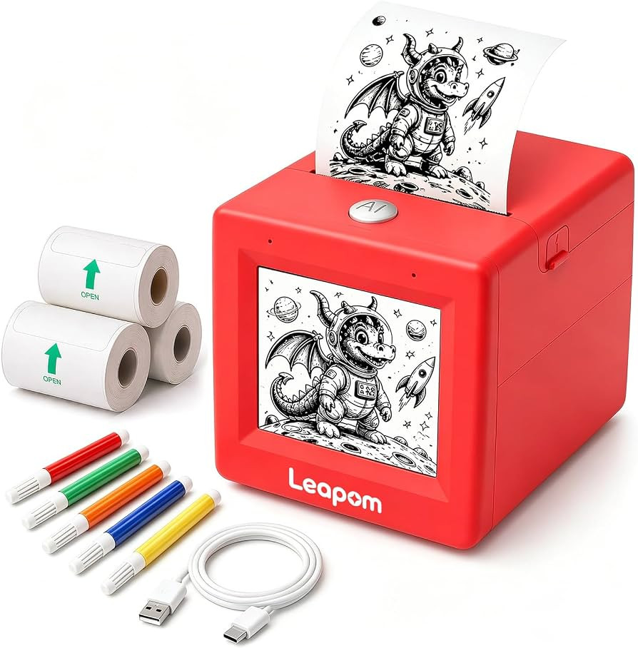 AI Voice Sticker Maker for Kids, Mini Inkless Thermal Printer, Portable Sticker Printer Machine B... | Amazon (US)