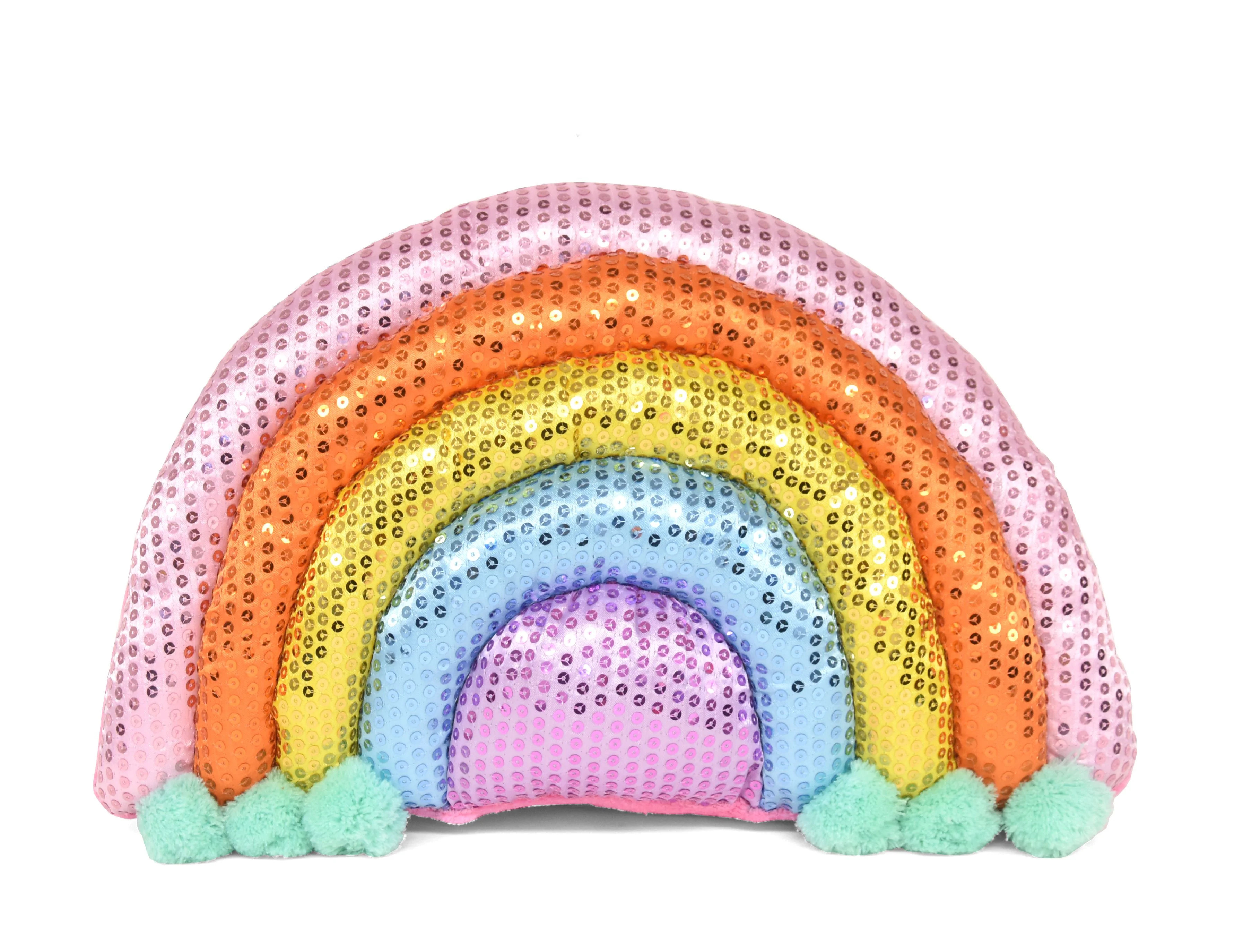 Rainbow Sequin 3D Decorative Throw Pillow for Kids by Your Zone - Walmart.com | Walmart (US)