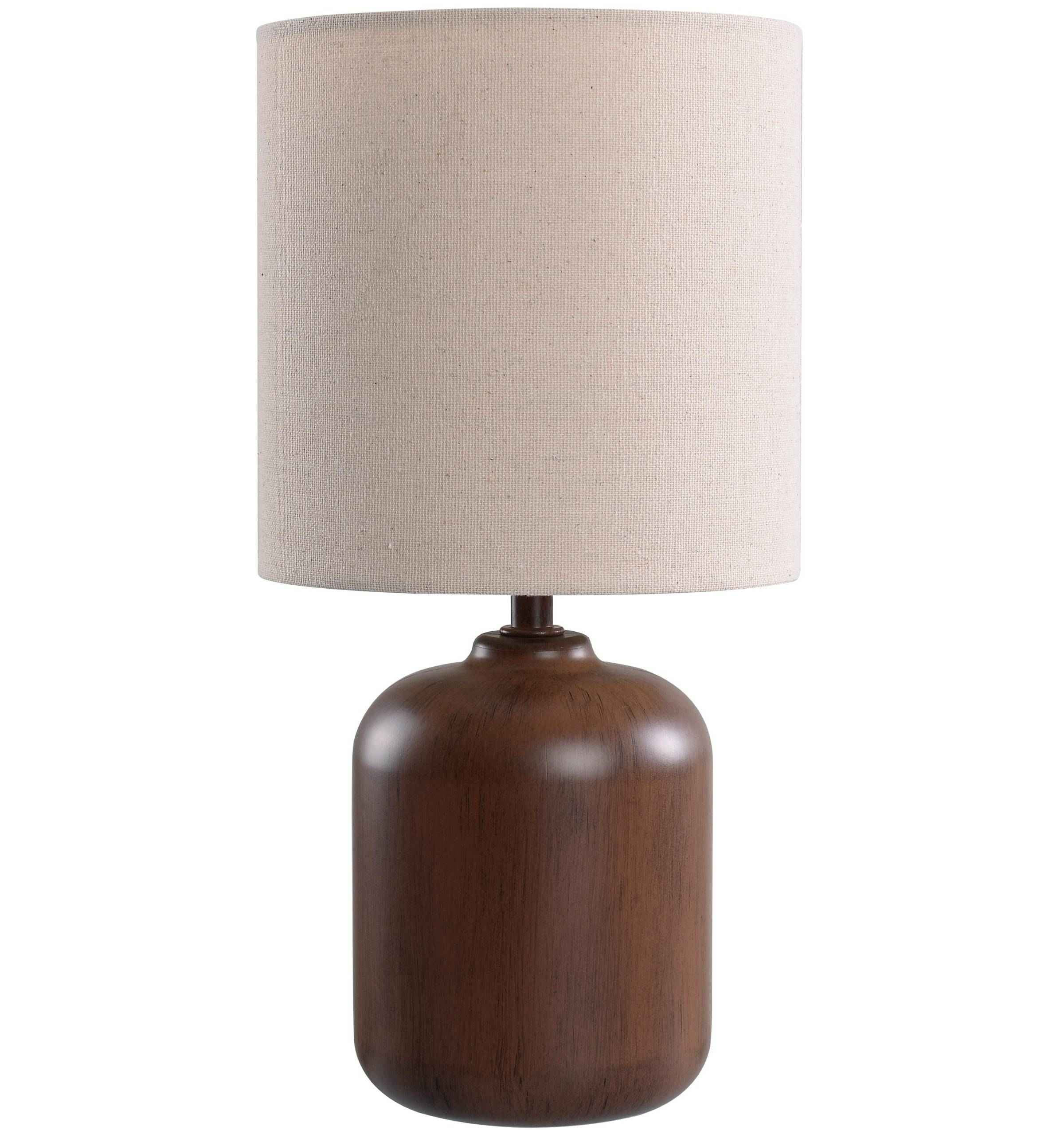 Mainstays Mini Faux Wood Table Lamp with Shade 12.75"H-Wood Finish and Traditional Style | Walmart (US)