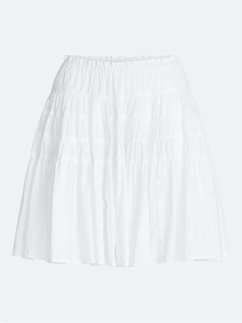 Scoop Women’s Tiered Cotton Skirt, Sizes XS-4X - Walmart.com | Walmart (US)
