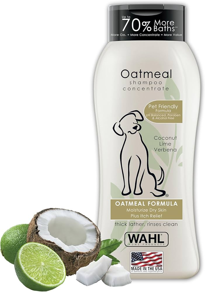 Wahl USA Dry Skin & Itch Relief Pet Shampoo for Dogs – Oatmeal Formula with Coconut Lime Verben... | Amazon (US)