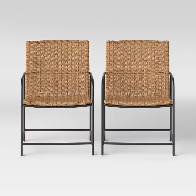 Wexler 2pk Wicker Patio Club Chair - Natural - Project 62™ | Target